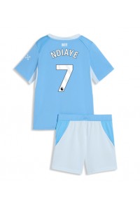 Manchester City Iliman Ndiaye #7 Babyklær Hjemme Fotballdrakt til barn 2026-27 Korte ermer (+ Korte bukser)